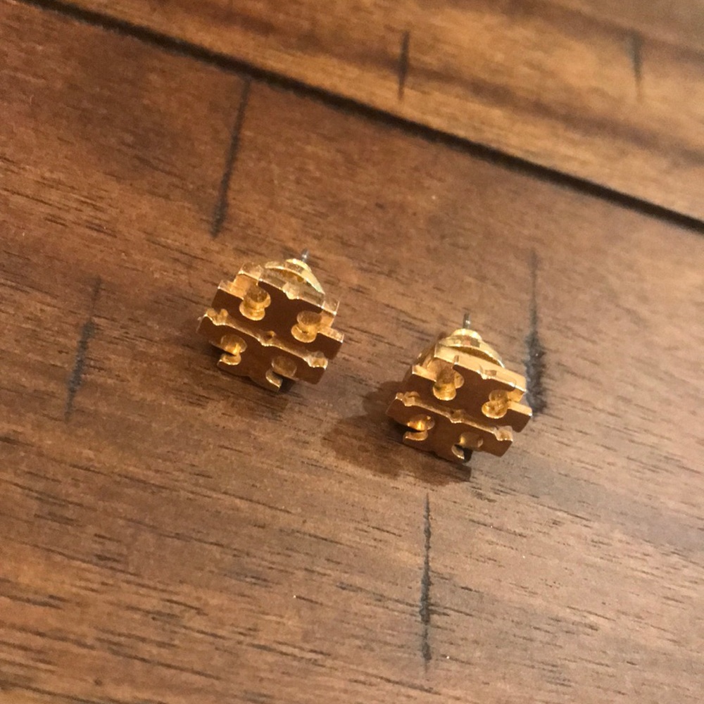 Tory Burch Logo Stud Earrings